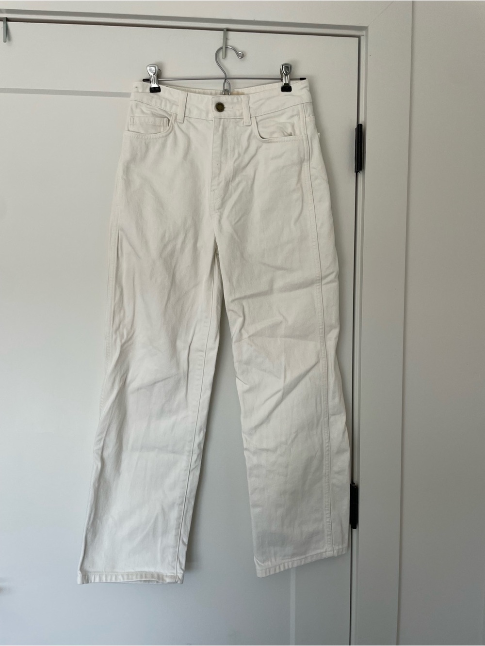 Sézane L’iconique Droit Jeans in Off-White